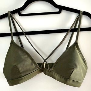 Green Strappy Bikini Top